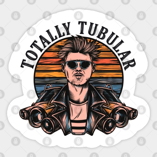 Totally Tubular Sticker by Ruru Project Studio